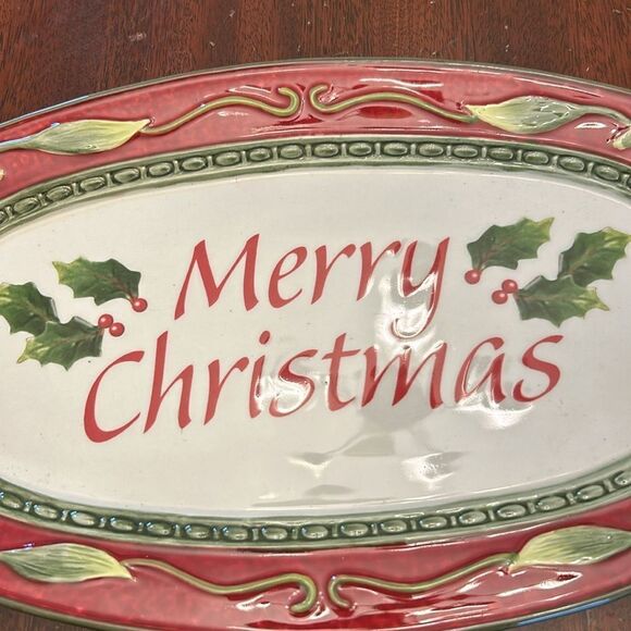 Fitz and Floyd St Nick Merry Christmas decorative plate - Picture 3 of 5